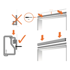 Vliegengordijn Banen - Wit/Zwart/Zilver - 90 X 210cm - Sun-Arts -Decor Verkoop bevestiging vliegengordijn 6