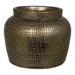 Bloempot Marrakesh - D27 X H25cm - Zilver Goud