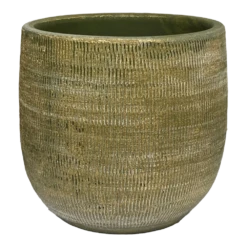 Bloempot Miami - D27 X H25cm - Groen Cement