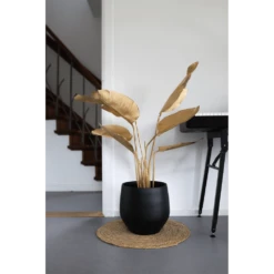 Bloempot Petra - D39 X H35cm - Mat Zwart -Decor Verkoop bloempot petra mat zwart 3