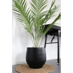 Bloempot Petra - D39 X H35cm - Mat Zwart -Decor Verkoop bloempot petra mat zwart 4