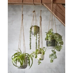 Hangpot Resa - D18,5 X H17cm - Lichtgrijs -Decor Verkoop hangpot resa d18 5 x h17cm lichtgrijs hangpot 5 1