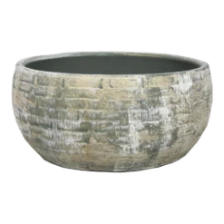 Plantenschaal Steef - D34 X H15cm - Creme Groen