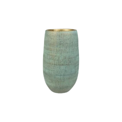 Bloempot Ryan Hoog - D18 X H30cm - Shiny Blue