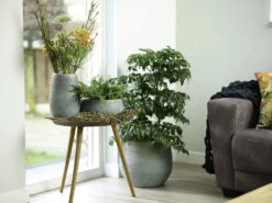 Bloempot Ryan - D31 X H28cm - Shiny Blue -Decor Verkoop pot ryan shiny blue keramiek d31 h28 bloempot 7 10