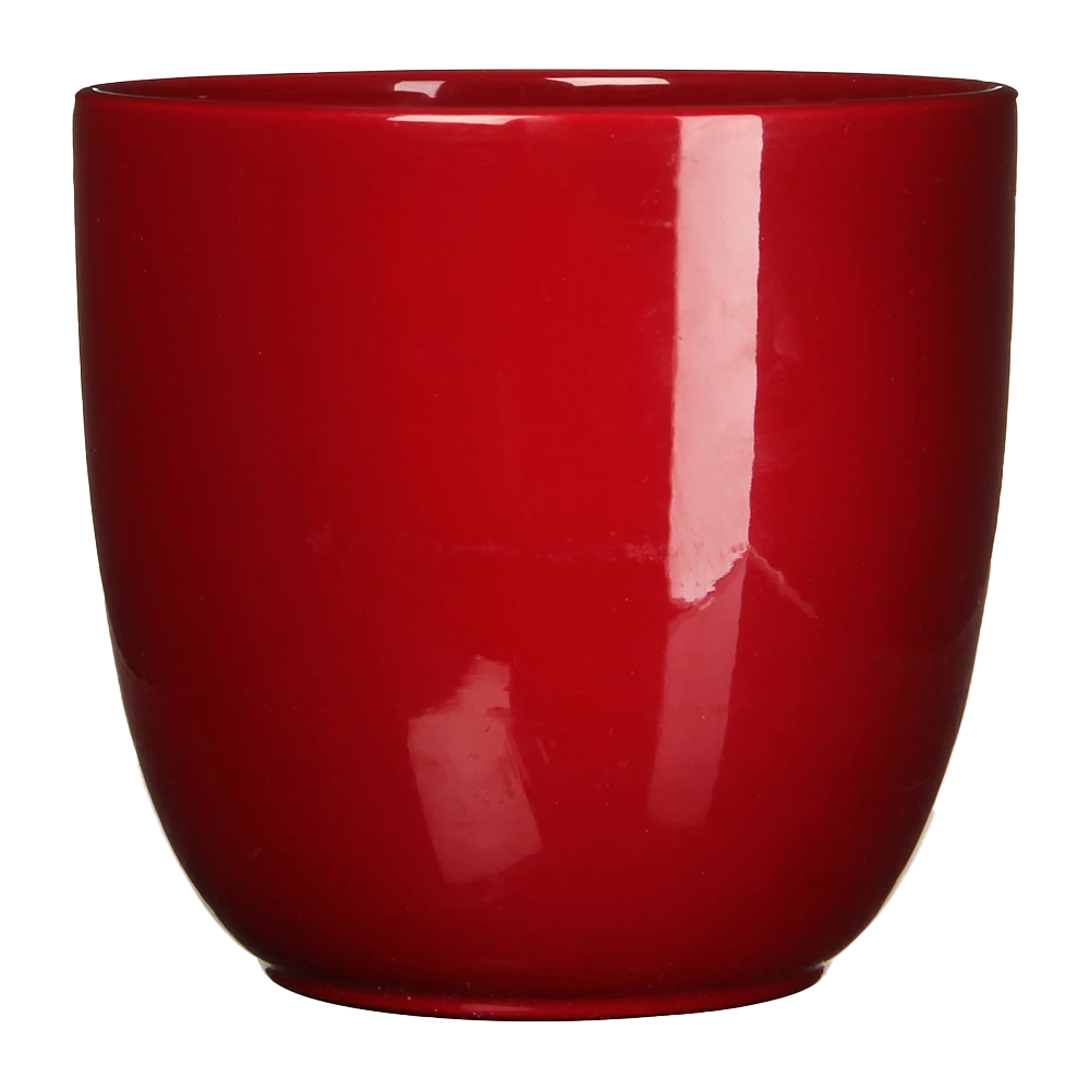 Bloempot Tusca - D39 X H34.5cm - Donkerrood 1 Bloempot Tusca - D39 X H34.5cm - Donkerrood