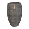 Capi Bloempot Hoog Nature Elegant Deluxe Rib NL - D38 X H58cm - Antraciet