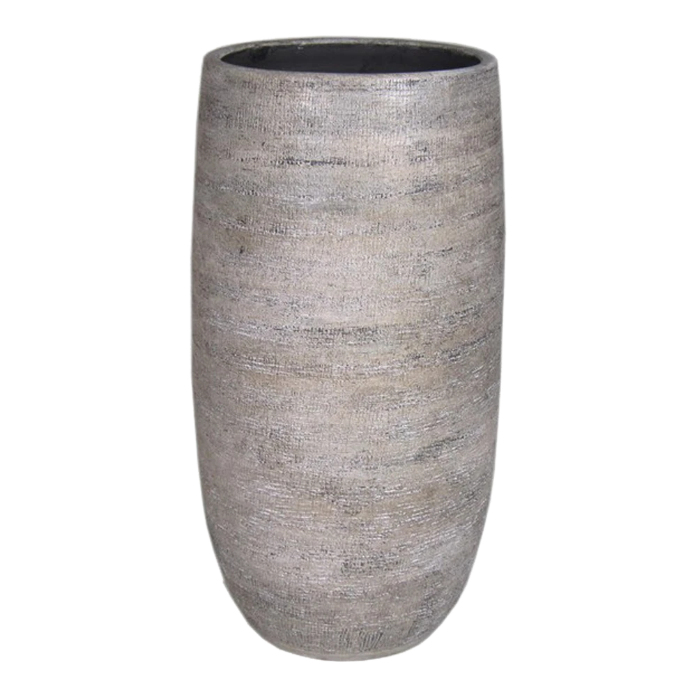 Bloempot Mira Hoog - D26 X H50cm - Wit 1 Bloempot Mira Hoog - D26 X H50cm - Wit