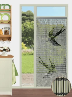 Vliegengordijn Zwaluwen - Creme/Zwart - 100 X 232cm - Sun-Arts -Decor Verkoop vliegengordijn zwaluwen creme zwart 100 x 232cm sun arts 100 4