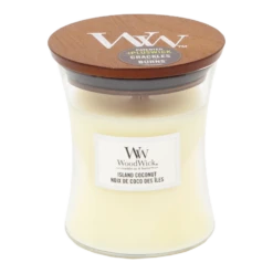 Woodwick Island Coconut Medium Candle - Geurkaars