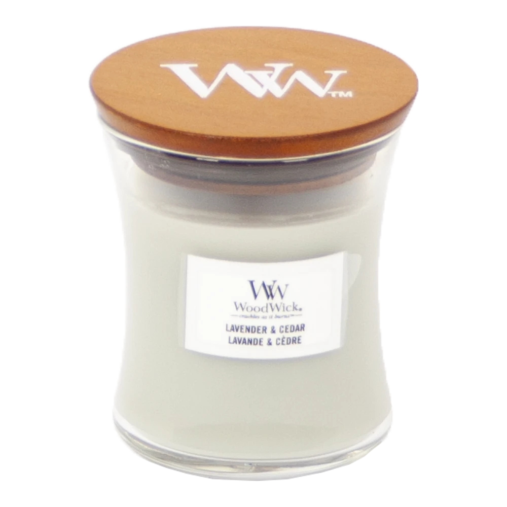 Woodwick Lavender & Cedar Mini Candle - Geurkaars 1 Woodwick Lavender & Cedar Mini Candle - Geurkaars