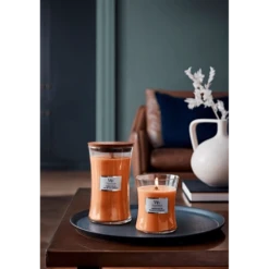 Woodwick Pumpkin Praline Large Candle - Geurkaars -Decor Verkoop woodwick pumpkin praline large candle geurkaars 3
