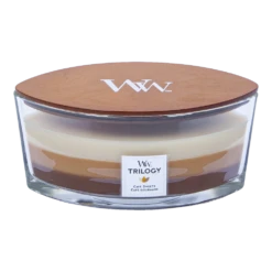 Woodwick Trilogy Cafu00e9 Sweets Ellipse Candle - Geurkaars