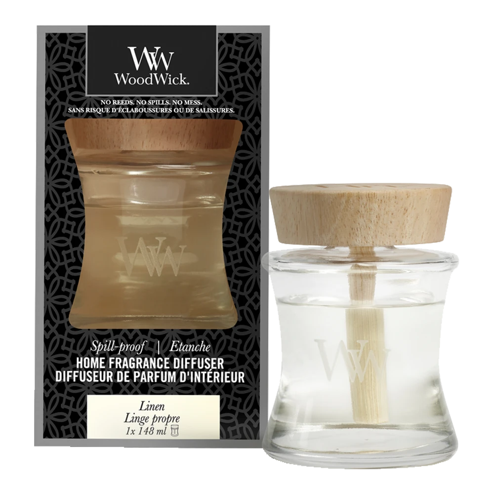 WoodWick WW Linen Home Fragrance Diffuser 1 WoodWick WW Linen Home Fragrance Diffuser